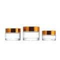 5ml 10ml 15ml 30ml Cosmetic glass cream jar eye cream container with plastic lid